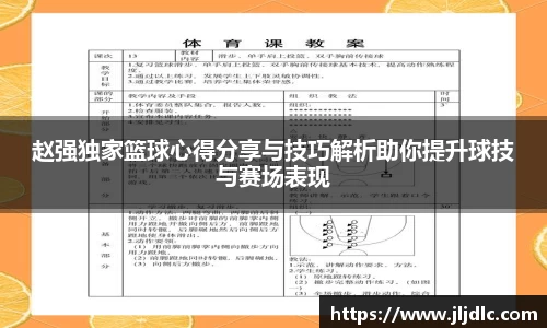 赵强独家篮球心得分享与技巧解析助你提升球技与赛场表现